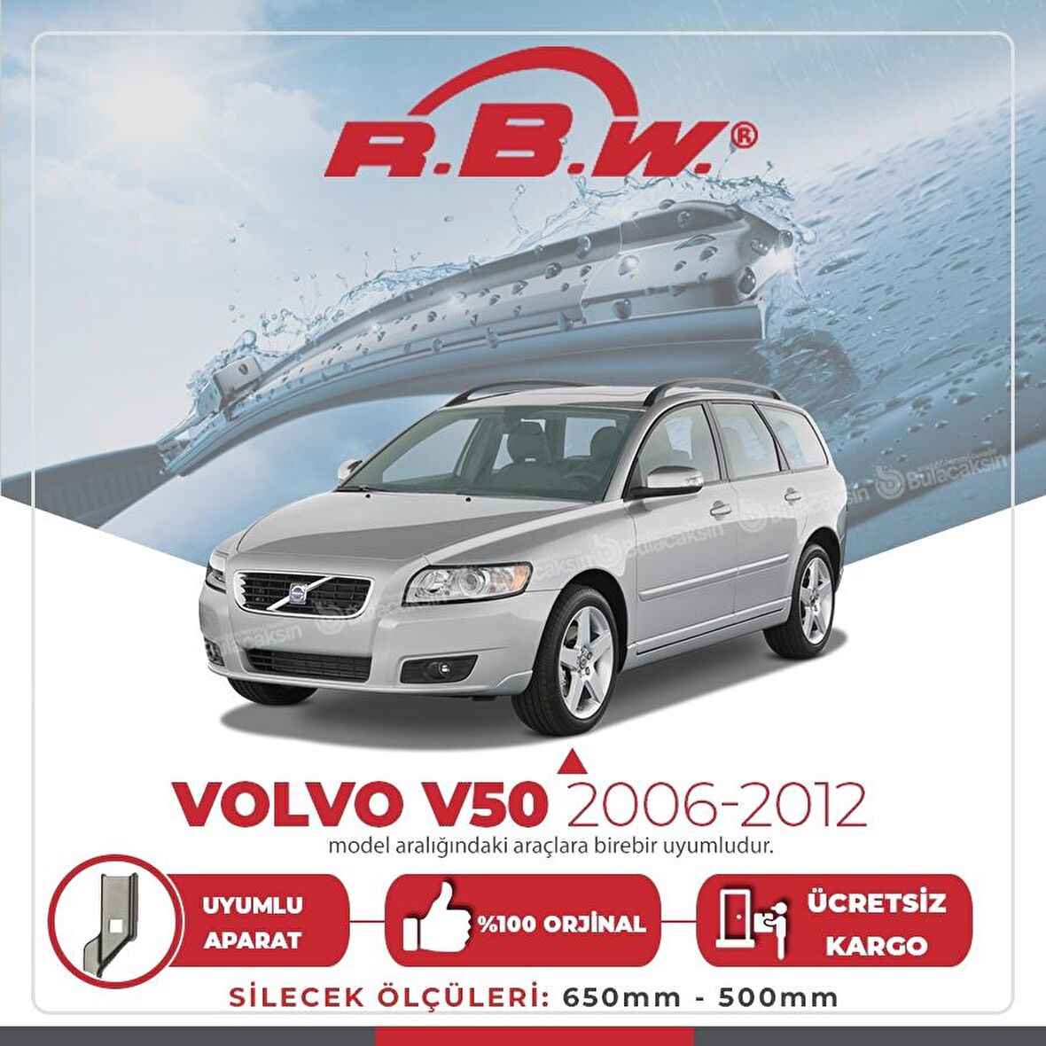 Volvo V50 Muz Silecek Takımı (2006-2012) RBW