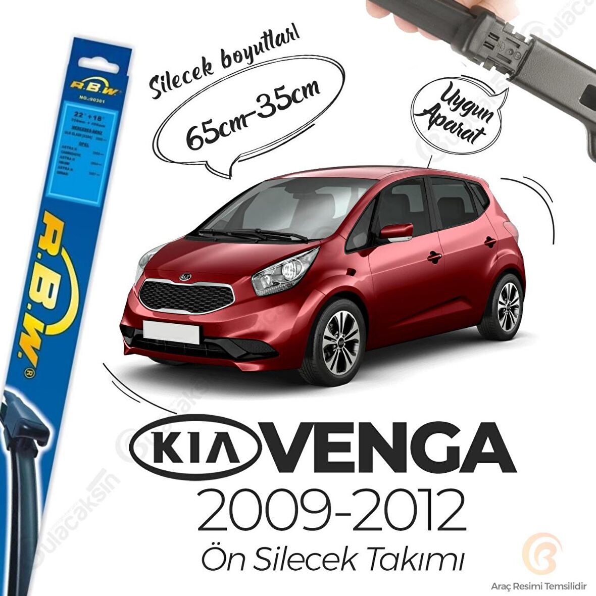 RBW Kia Venga Muz Silecek Takımı (2011-2017) RBW