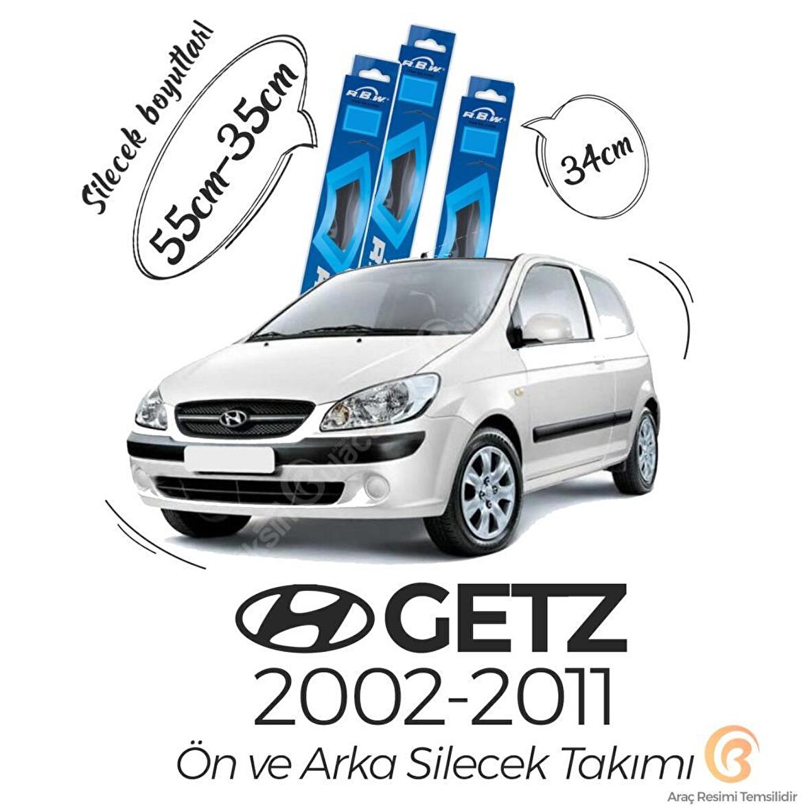 Hyundai Getz Ön Arka Silecek Seti (2002-2009) RBW