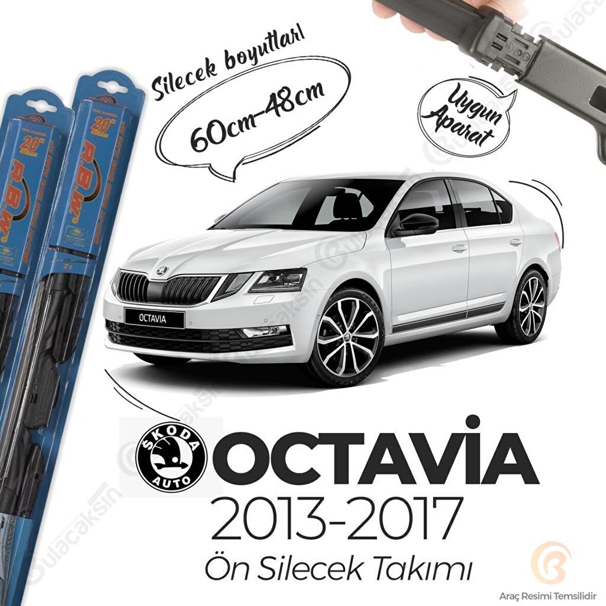 Skoda Octavia Ön Silecek Takımı (2012-2021) RBW Hibrit