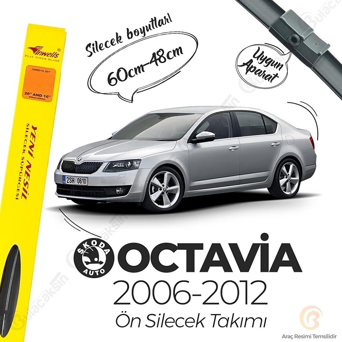 Skoda Octavia Muz Silecek Takımı (2006-2012) İnwells