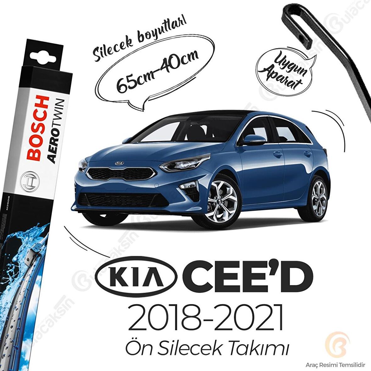 Kia Ceed Muz Silecek Takımı (2018-2021) Bosch Aerotwin