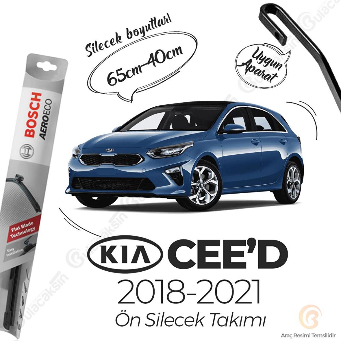 Kia Ceed Muz Silecek Takımı (2018-2021) Bosch Aeroeco
