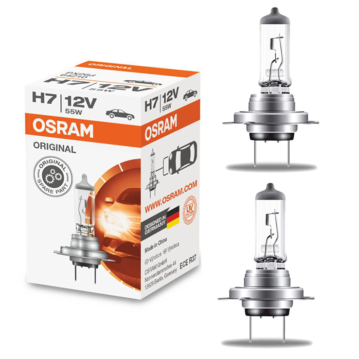 Osram 64210 H7 12V 55W Standart Ampül Alman Üretim 2 ADET