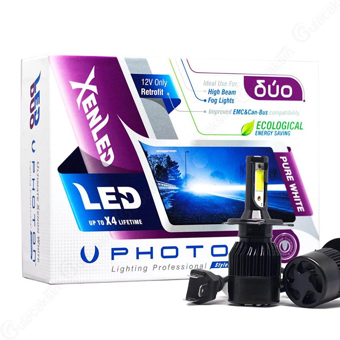 Photon Duo Serisi Led Headlight Beyaz Işık 12V Led Xenon H4