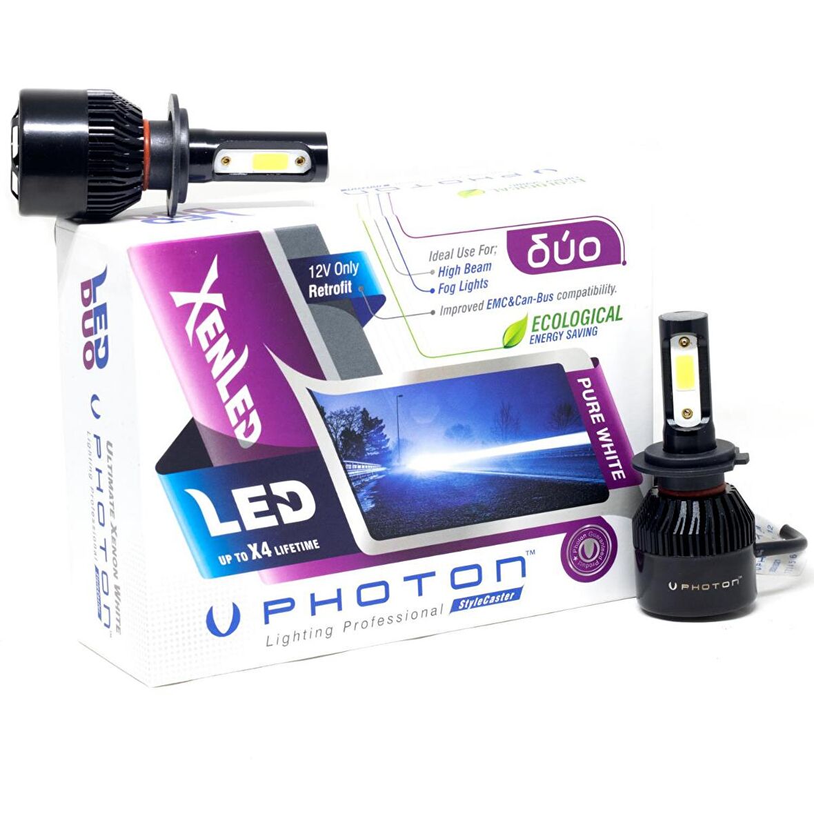 Photon Duo Serisi Led Headlight Beyaz 12V Led Xenon H8-H11-H16