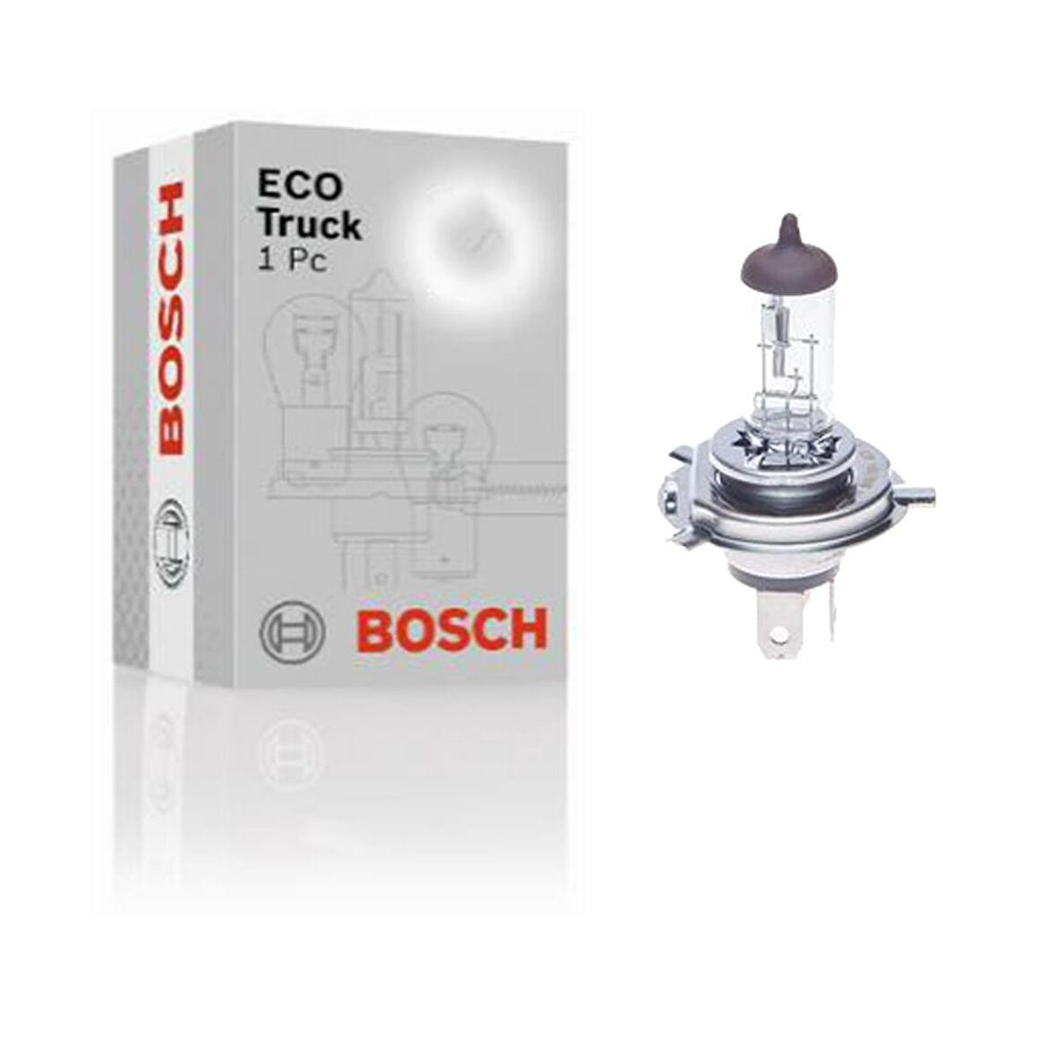 BOSCH AMPUL H4 12V 100W P43T TIRNAKLI 1987302840 2 ADET