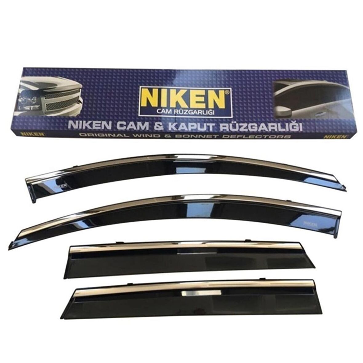 Citroen Berlingo Kromlu Cam Rüzgarlığı 4'lü Set (2018-2021) Niken