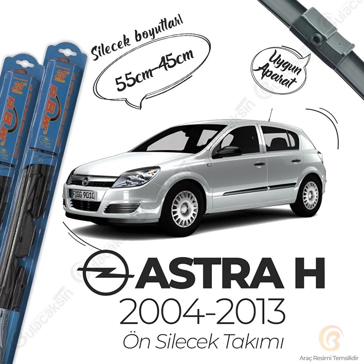 Opel Astra H Ön Silecek Takımı (2004-2013) RBW Hibrit