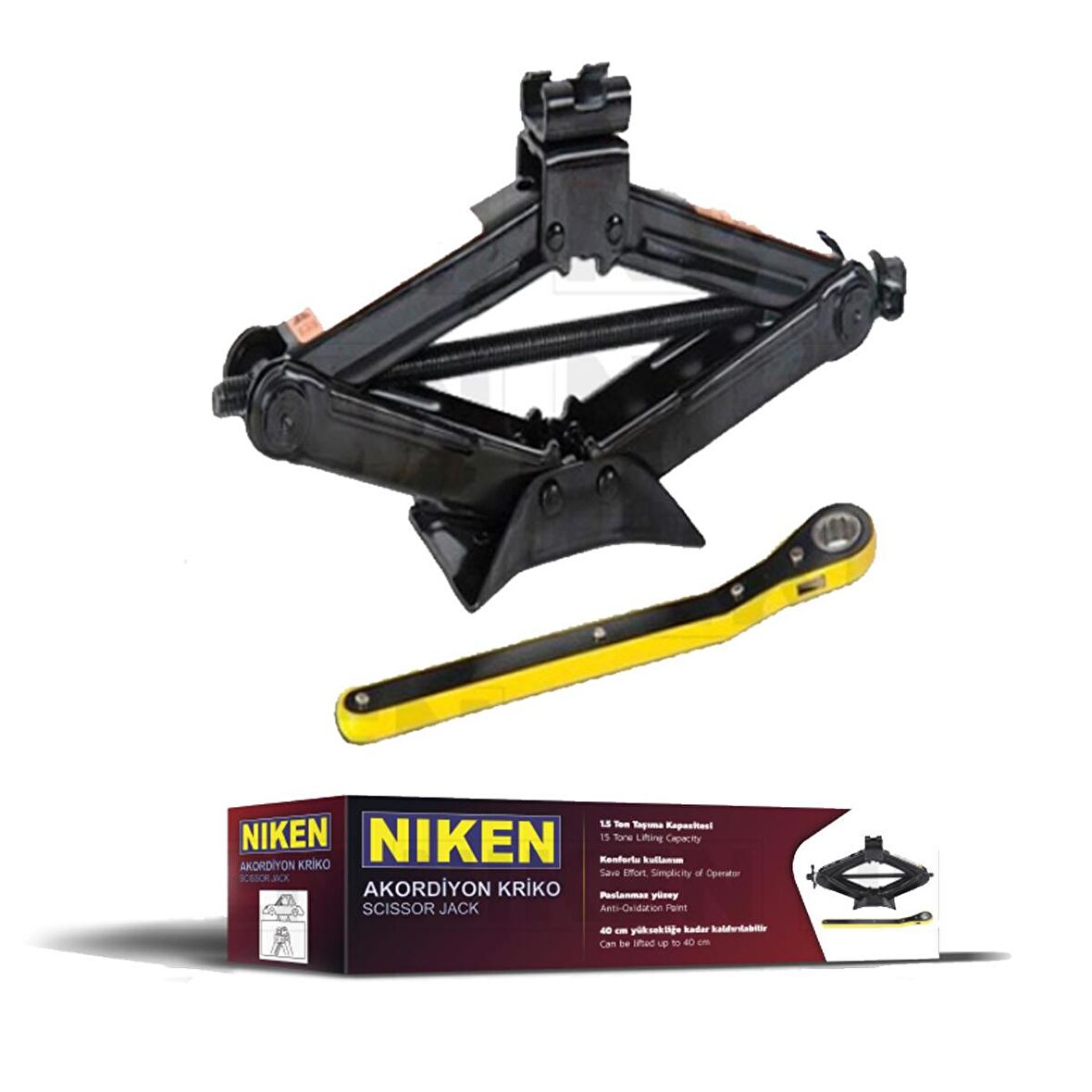 Niken Akordiyon Cırcırlı Kriko 1.5 Ton