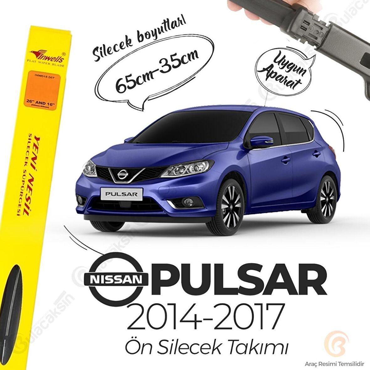 Nissan Pulsar Muz Silecek Takımı (2014-2017) İnwells