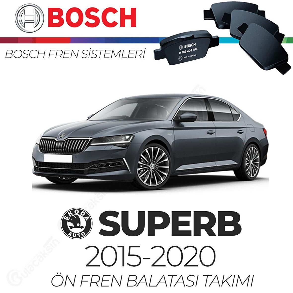 Skoda SuperB 2015 - 2020 Ön Fren Balata Takımı - Bosch
