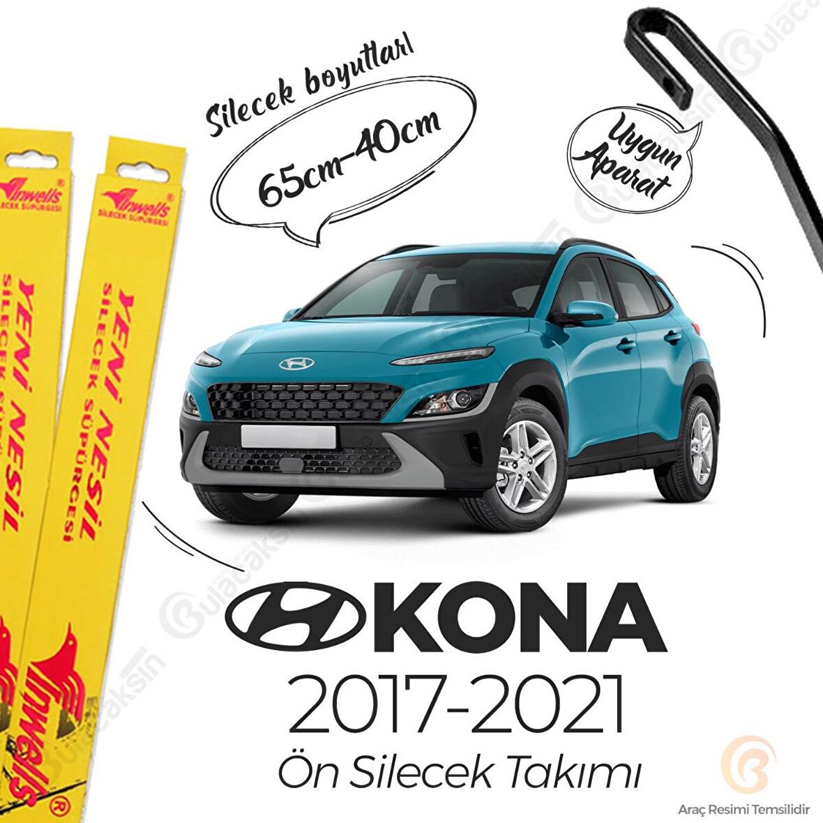 Hyundai Kona Muz Silecek Takımı (2017-2021) İnwells