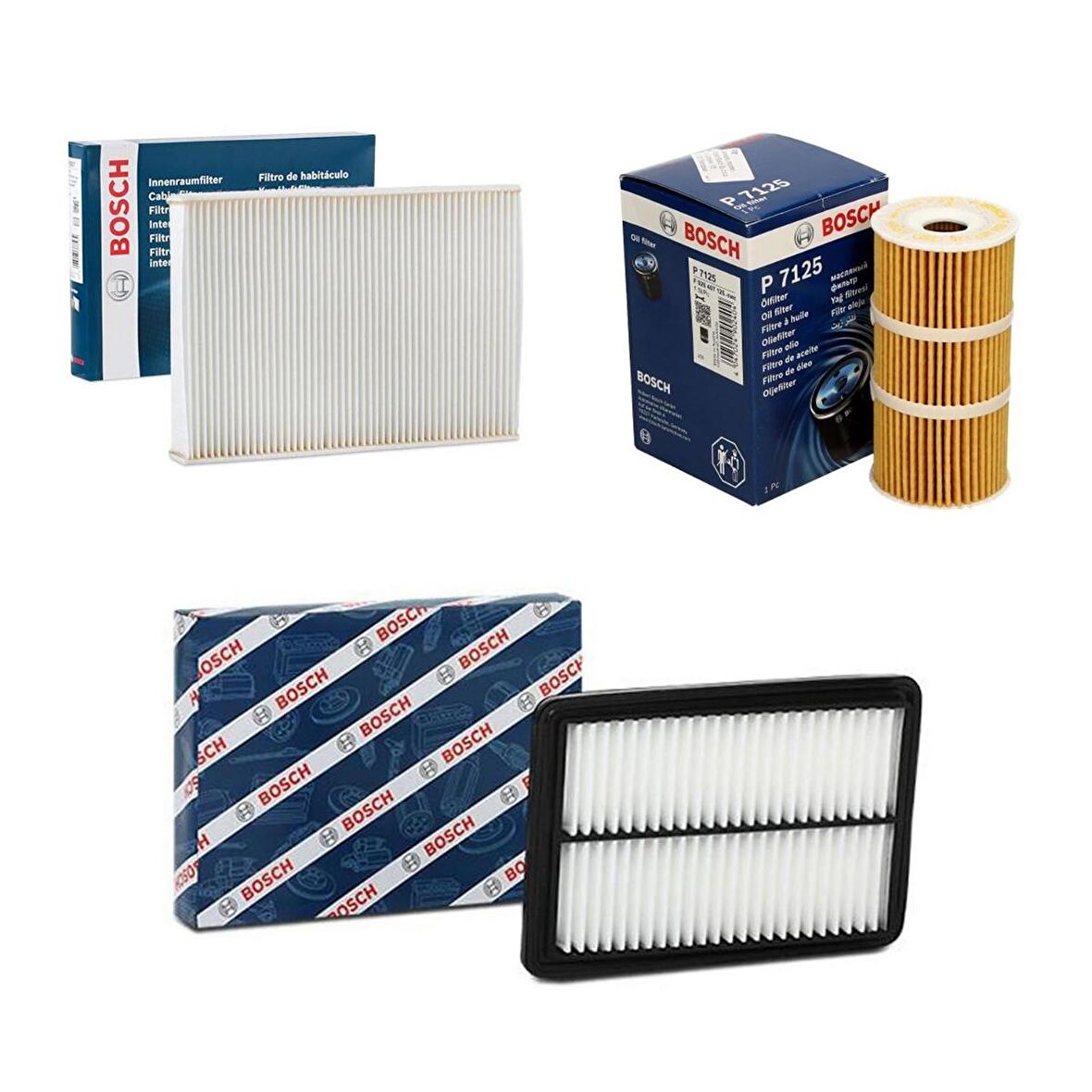 Nissan Qashqai 1.6 DCI 3'lü Filtre Bakım Seti (2014 - 2018) Bosch