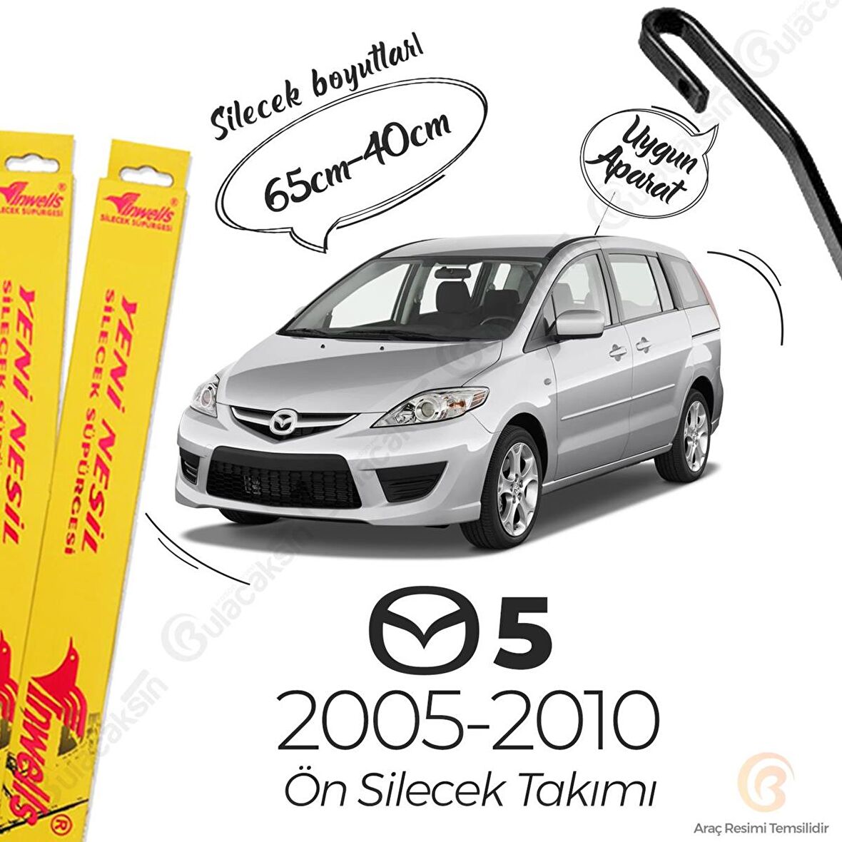 Mazda 5 Muz Silecek Takımı (2005-2010) İnwells