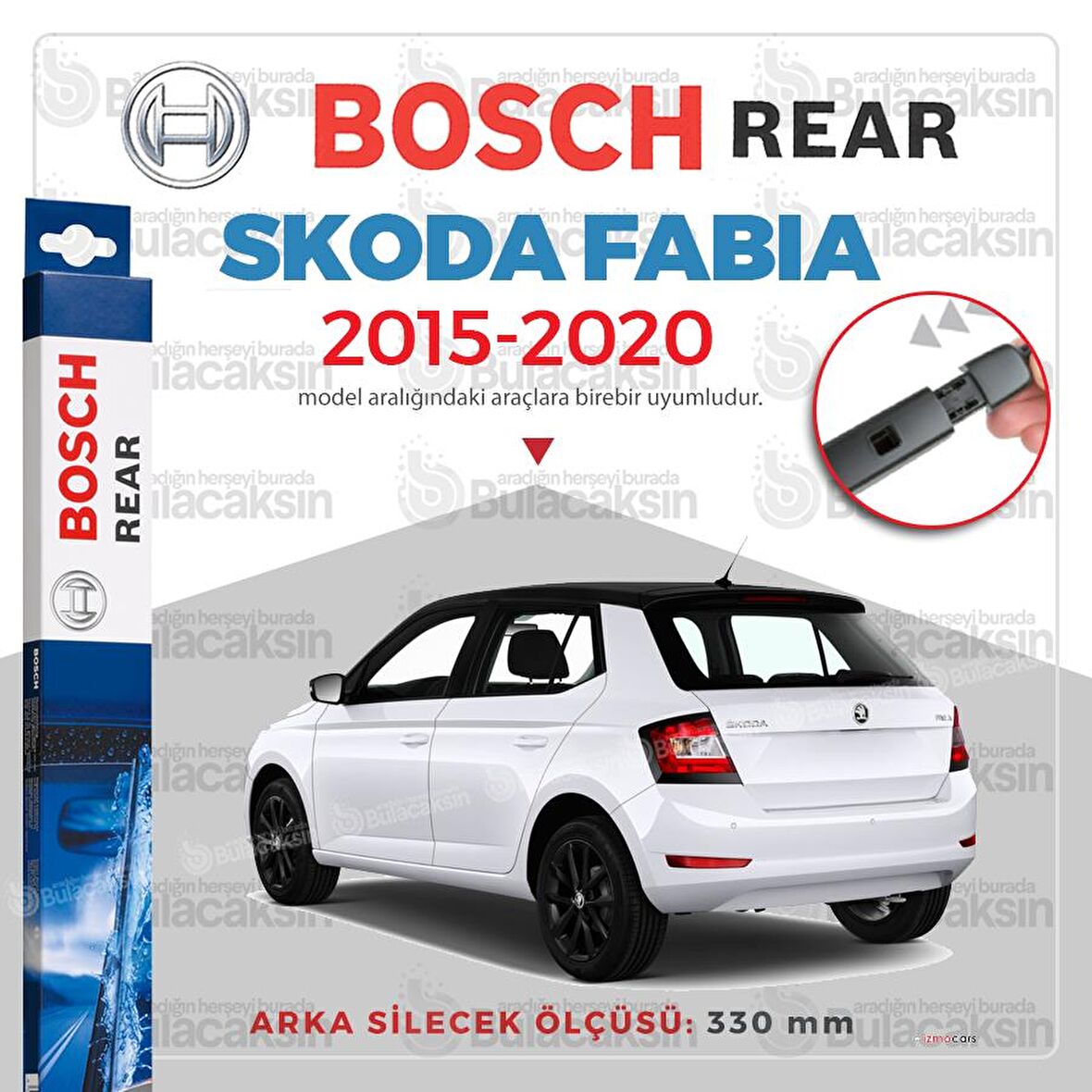 Bosch Rear Skoda Fabia 2015 - 2020 Arka Silecek - A331H