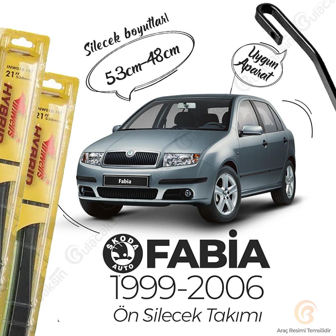 Skoda Fabia Silecek Takımı (1999-2006) İnwells Hibrit