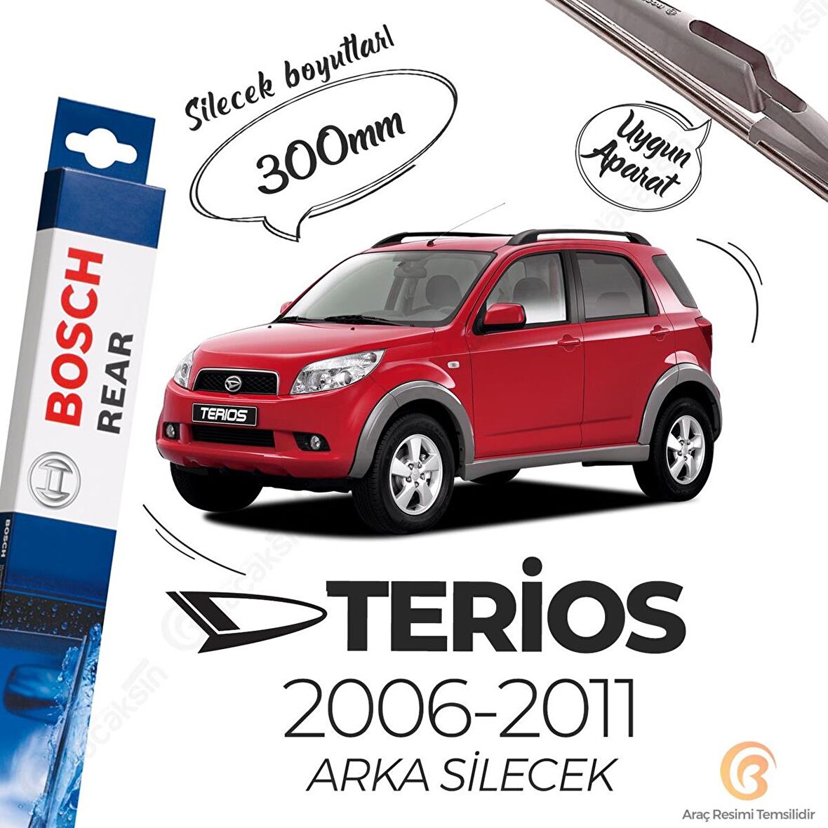 Daihatsu Terios Arka Silecek (2006-2011) Bosch Rear H307