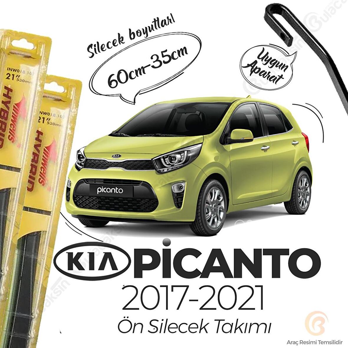 Kia Picanto Silecek Takımı (2017-2021) İnwells Hibrit