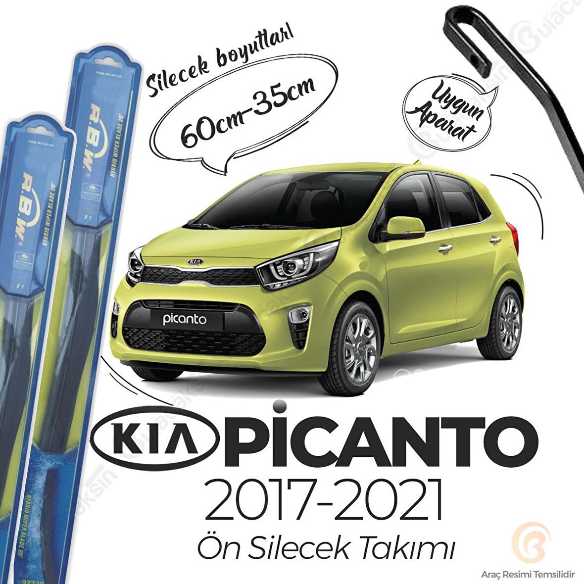 Kia Picanto Ön Silecek Takımı (2017-2021) RBW Hibrit