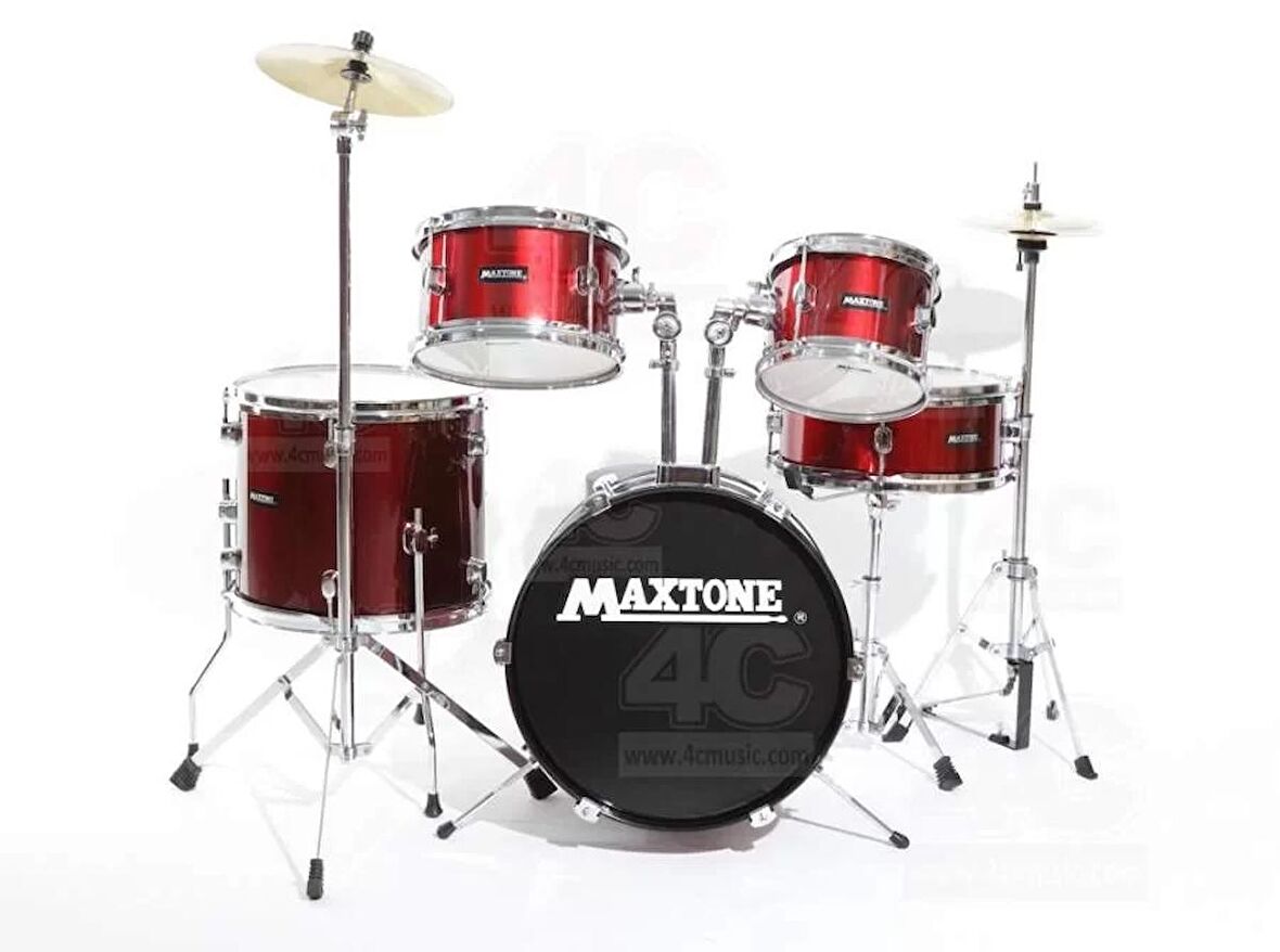 Maxtone Mxc-602mr Junıor Davul Set 5 Pcs Metalik Kırmızı +