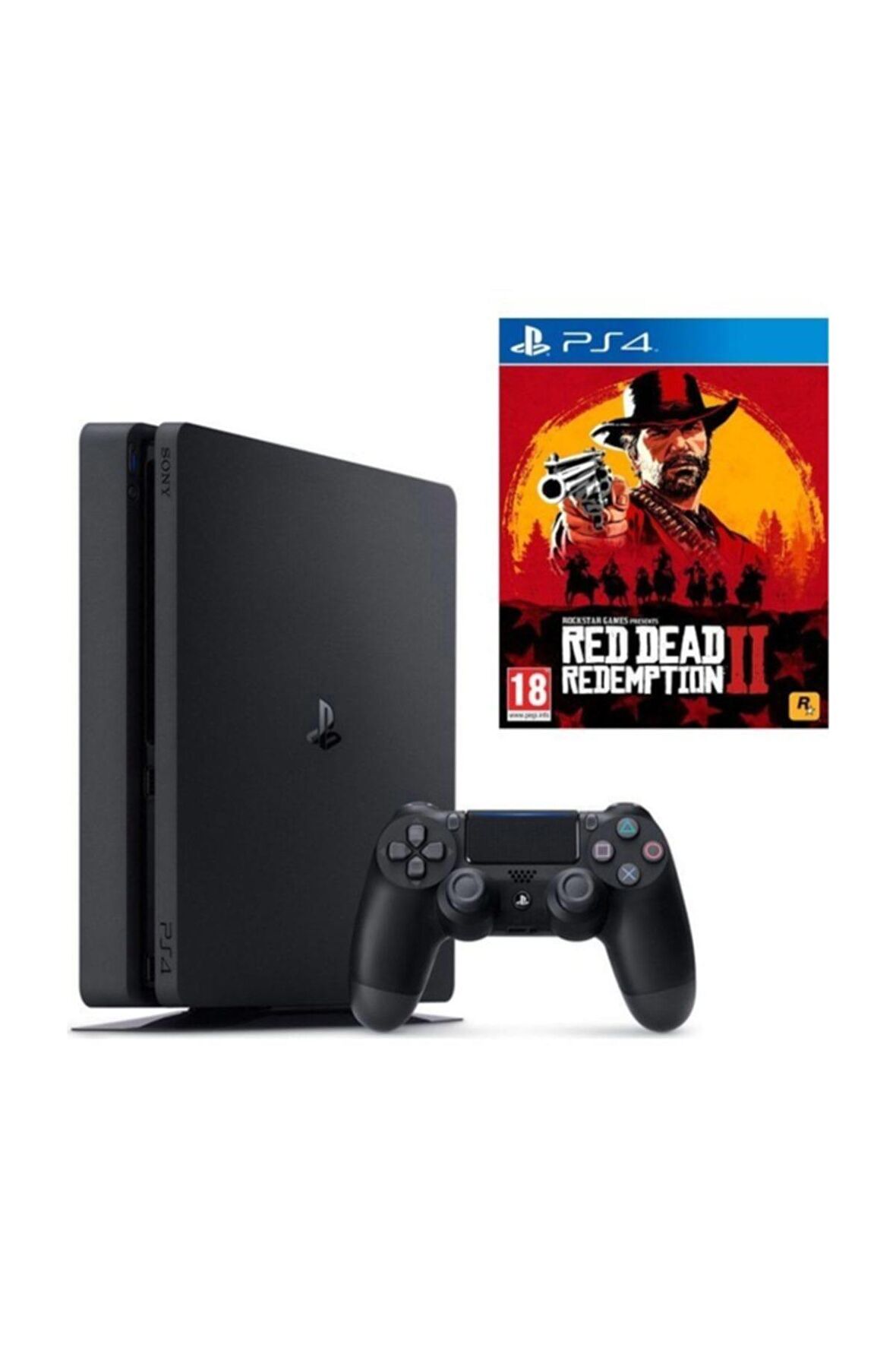 PS4 Slim 500 GB Oyun Konsolu + PS4 Red Dead Redemption 2