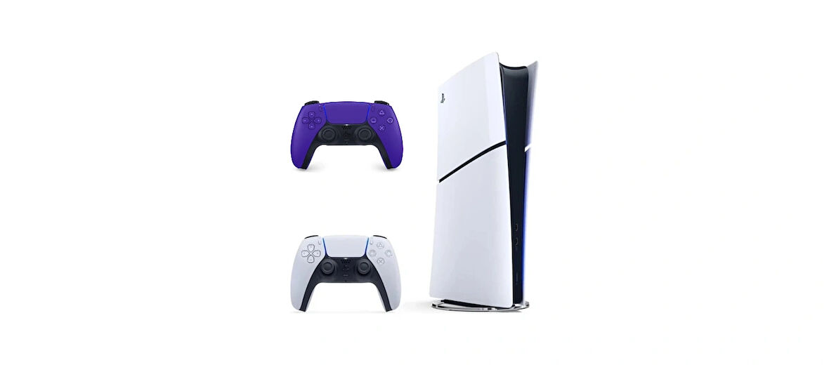 PLAYSTATİON 5 SLİM DİJİTAL EDİTİON +2.  Galactic Purple DUALSENSE ( İTHALATÇI GARANTİLİ ) 