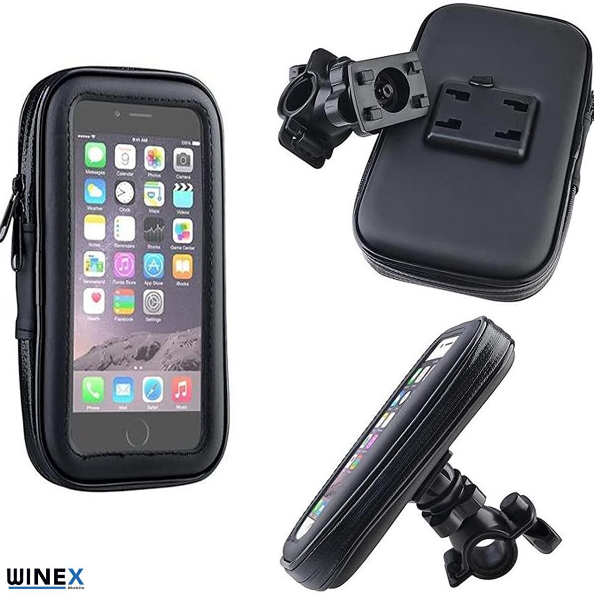 Winex Motorsiklet ve Bisiklet Su Geçirmez Telefon Tutucu