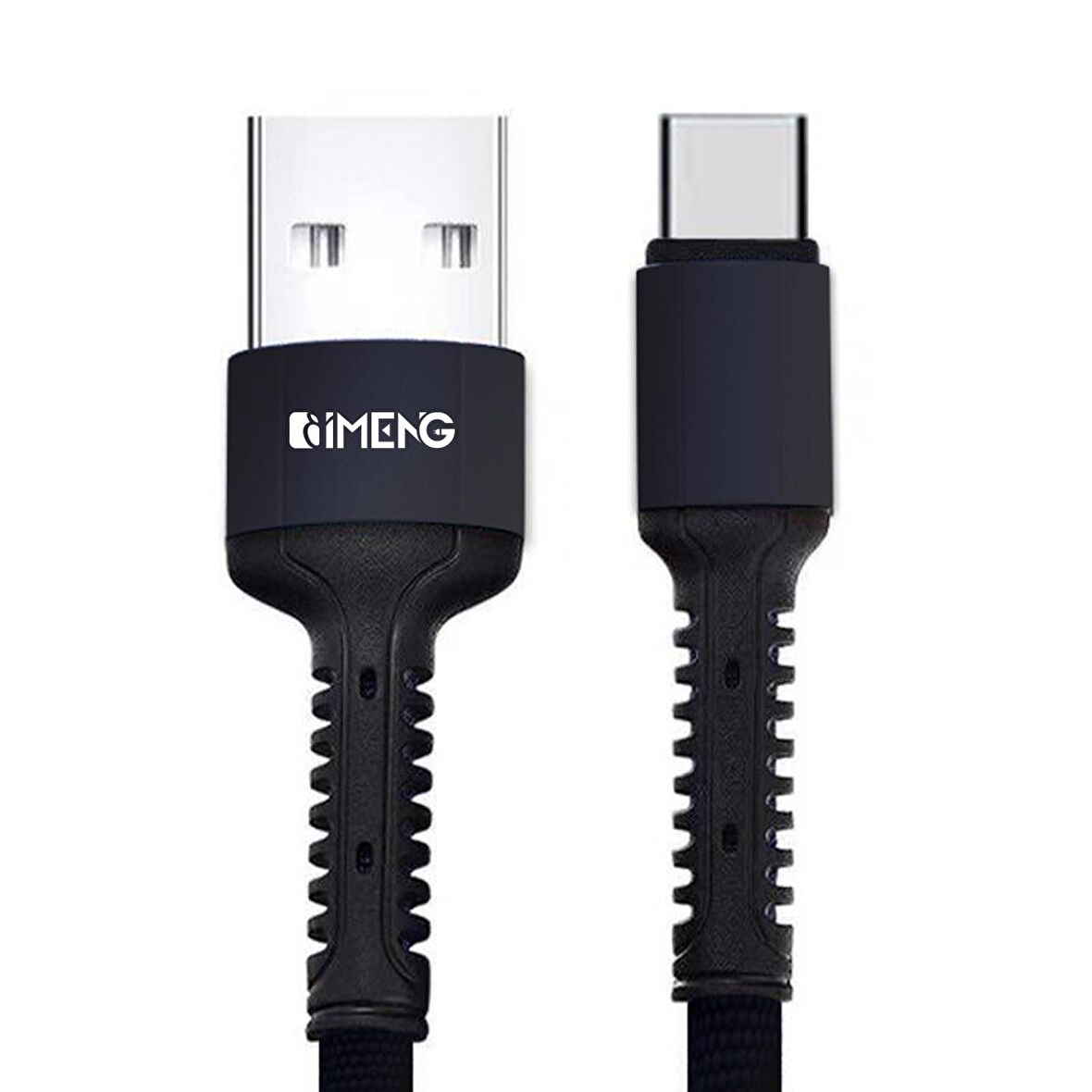 Imeng 3A UsbA to Type-C Pro Braided Örgülü Data ve Hizli Sarj Kablosu Siyah