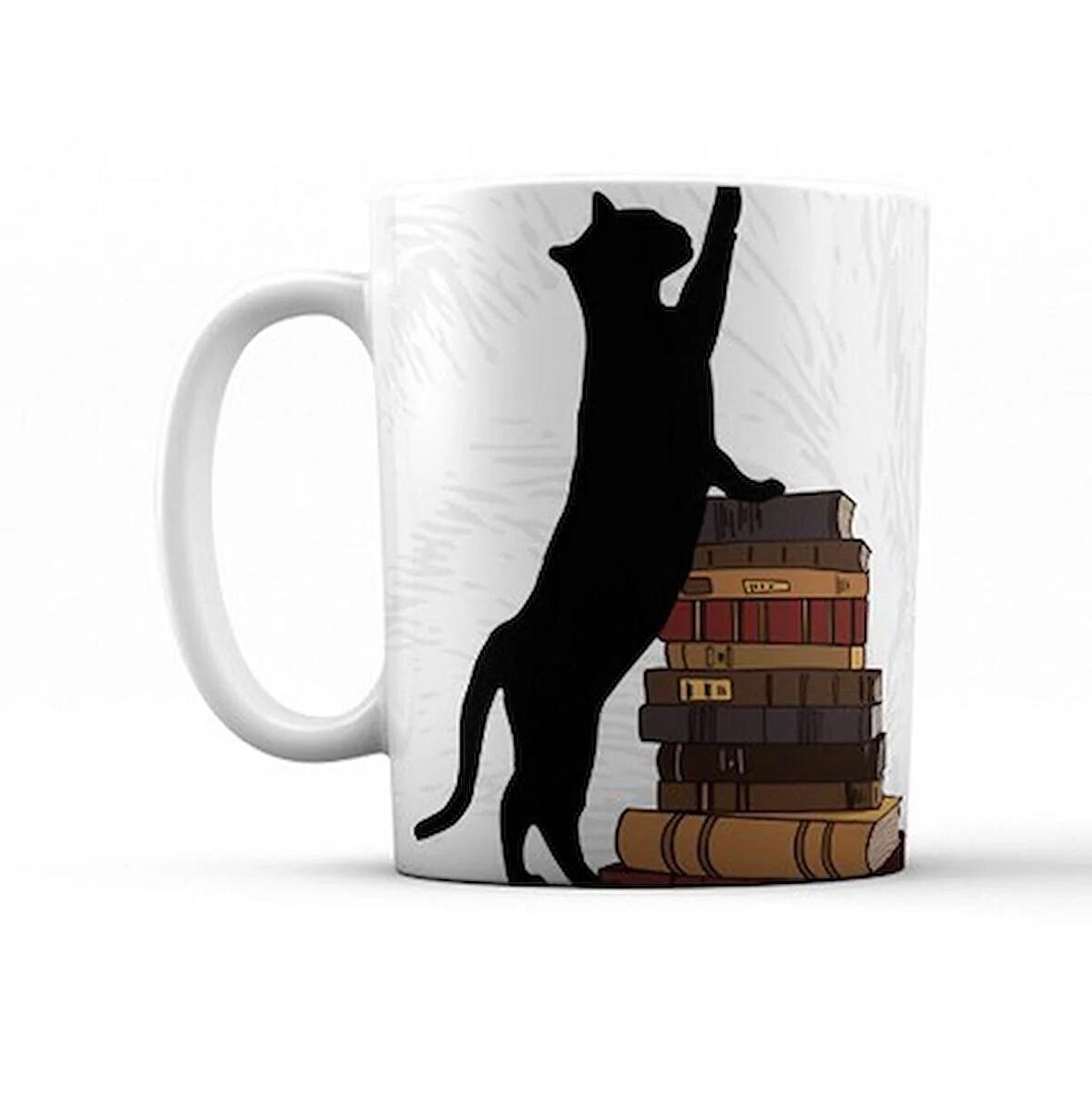 Kitap Sever Kedili Kupa Bardak