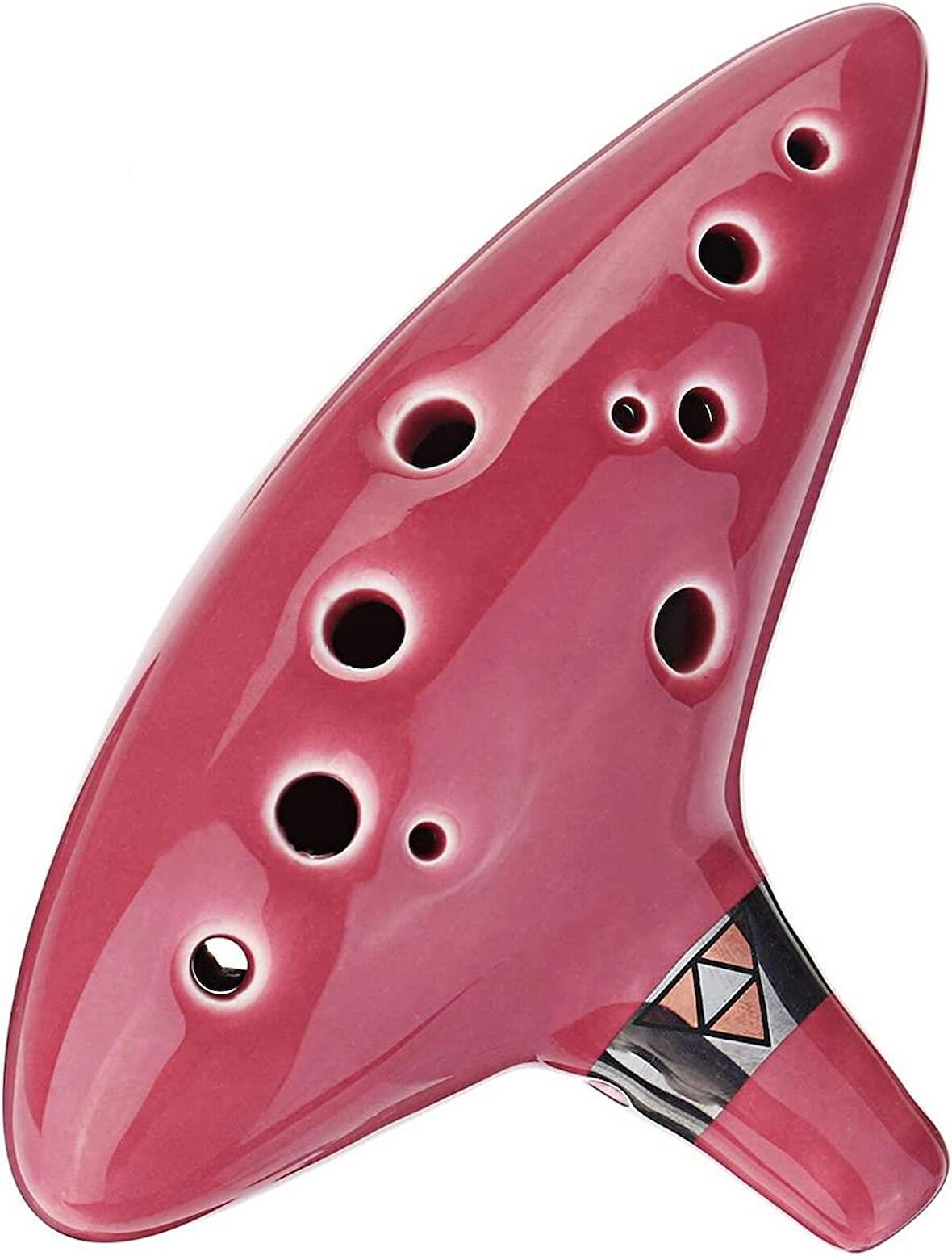 Valkyrie Ocarina 12 Delik Ocarina Seramik Alto C Ocarina Flüt Mavi Ocarina Sualtı Müzik Nefesli Enstrüman Kırmızı