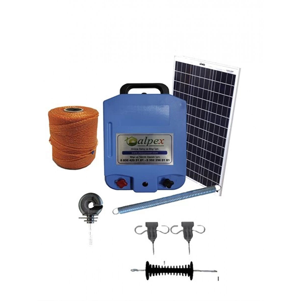 Elektrikli Çit Cihazı 25000 Volt Gece Modlu Model Tam Set