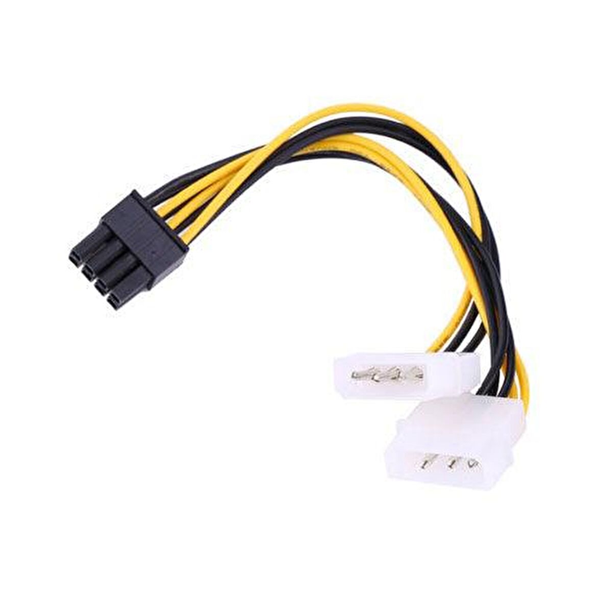 8 pin PCIE için 2x Molex ekran kartı güç kablosu