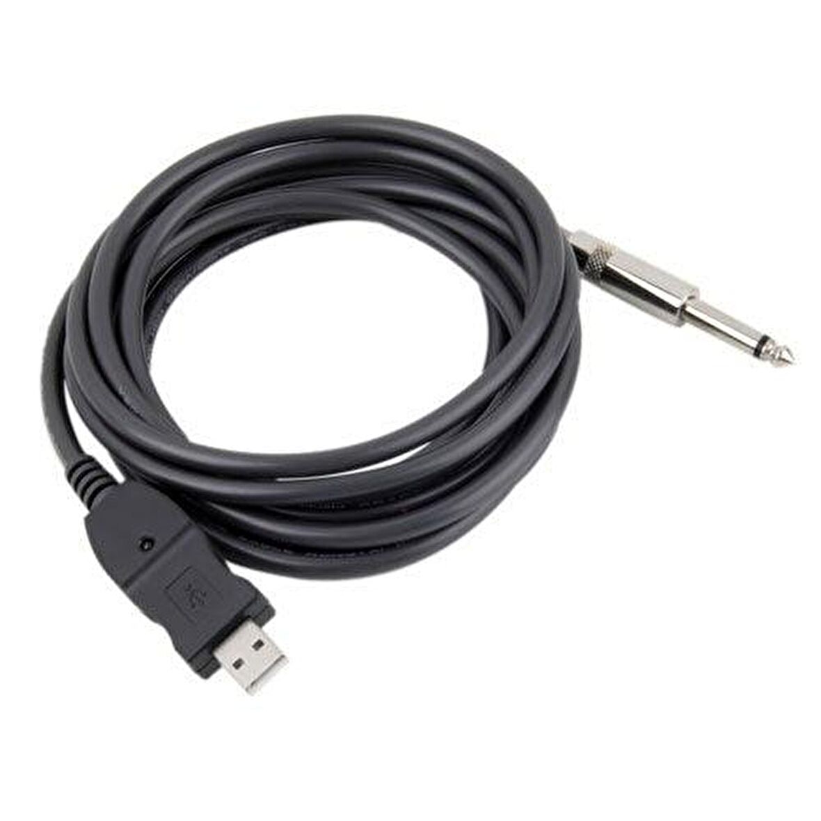 usb 2.0 to 6,3mm mono jak kablo usb gitar -saz kablosu