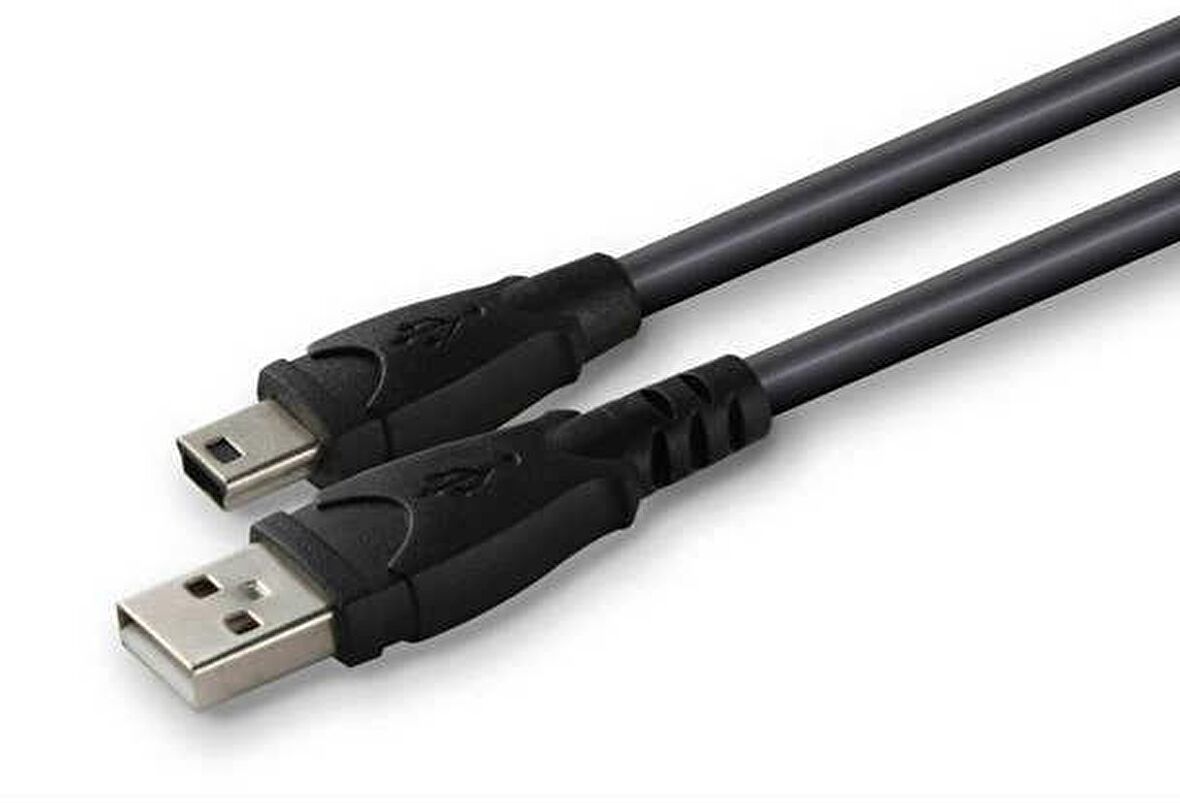 mini usb 5 pin şarj ve data kablosu mp3,mp4,ps3 kablosu 1m