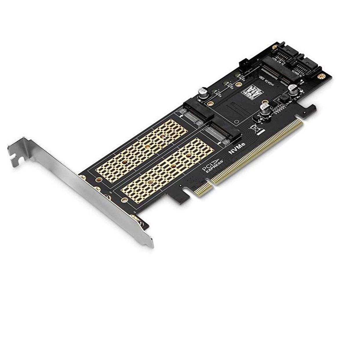 Pcı e 16x m2 nvme,ngff,msata dssd  3in1 adaptör kartı