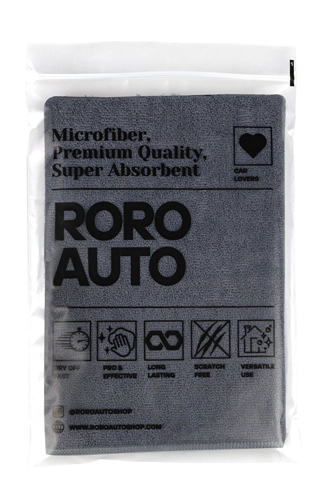 Roro Auto Etna Mikrofiber Araç Yıkama Bezi & Oto Kurulama Havlusu 50x70 