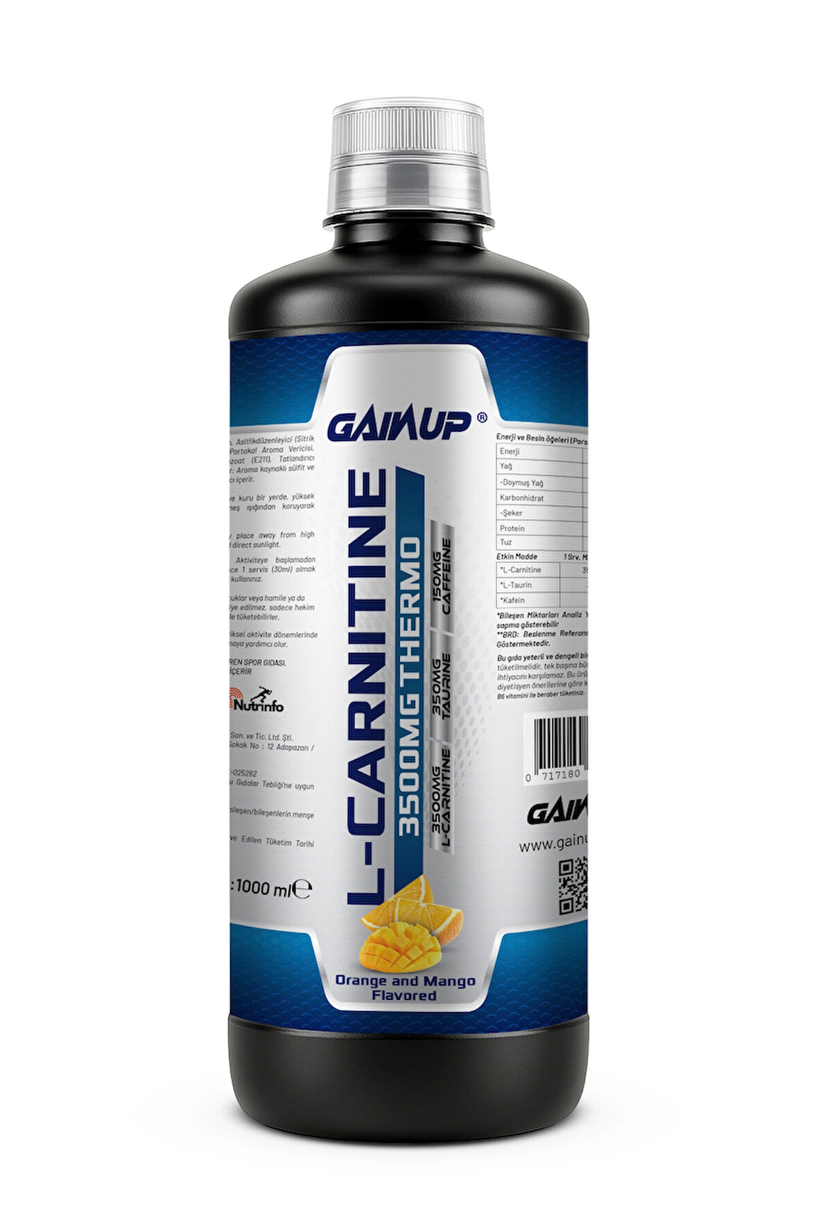Gainup Thermo 3500mg L-Carnitine 1000ML Mango&Portakal Aromalı