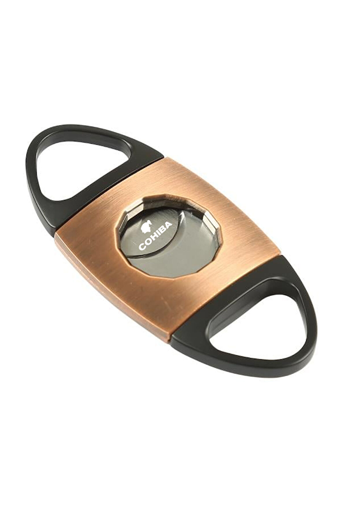 Cohiba Bronz-Siyah Desenli Metal Puro Makası Kesici