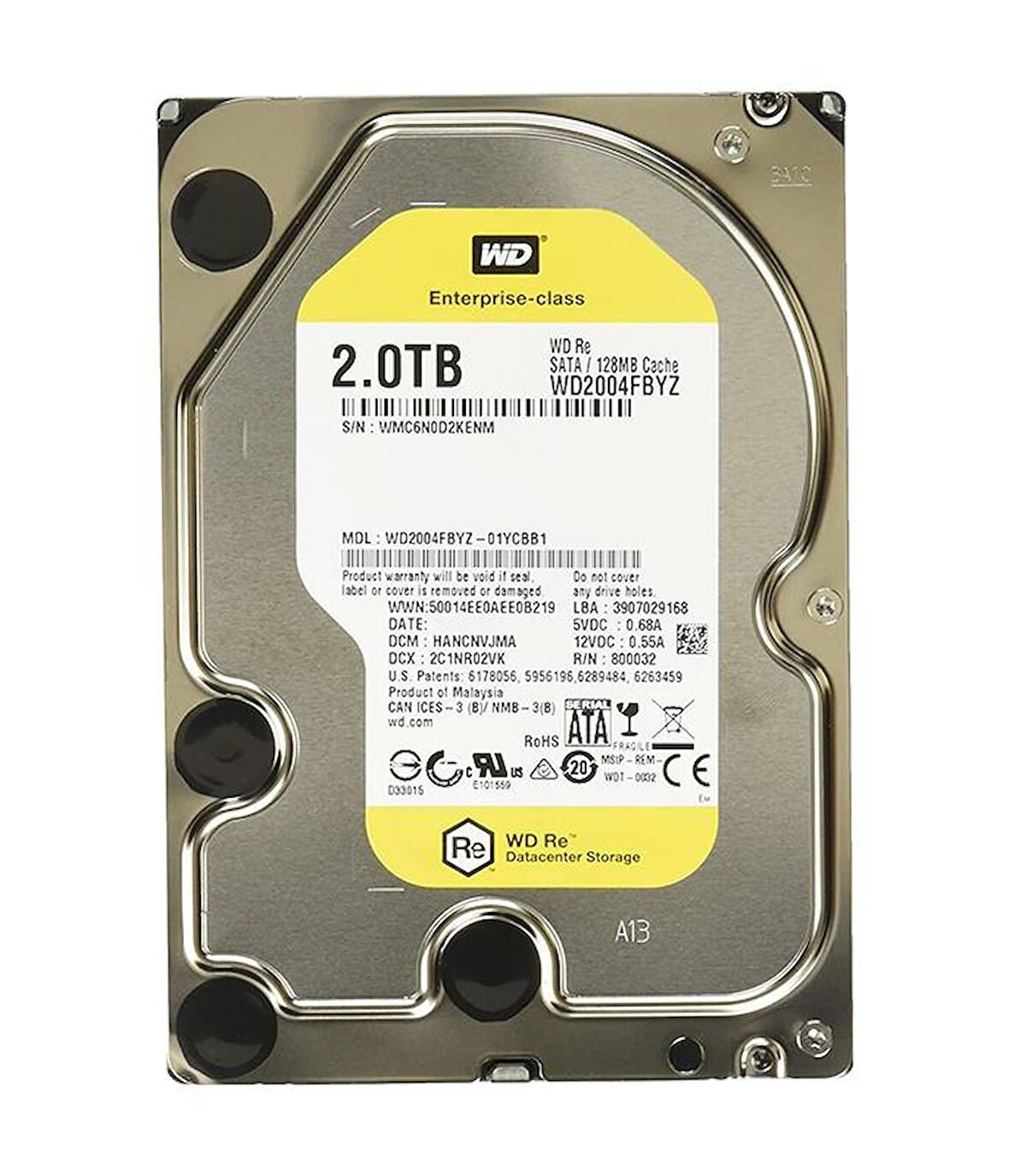 WD2004FBYZ 3.5" 2TB 7200rpm Harddisk