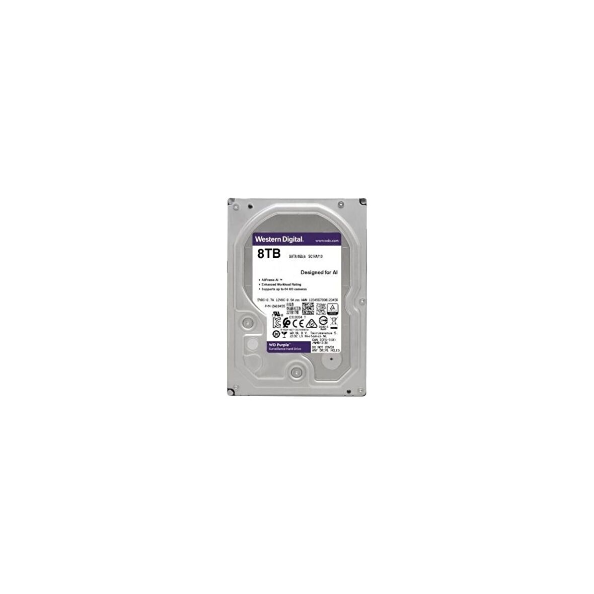 WD Purple WD84PURZ 3.5 İnç 8 TB 5640 RPM Sata 3.0 Harddisk 