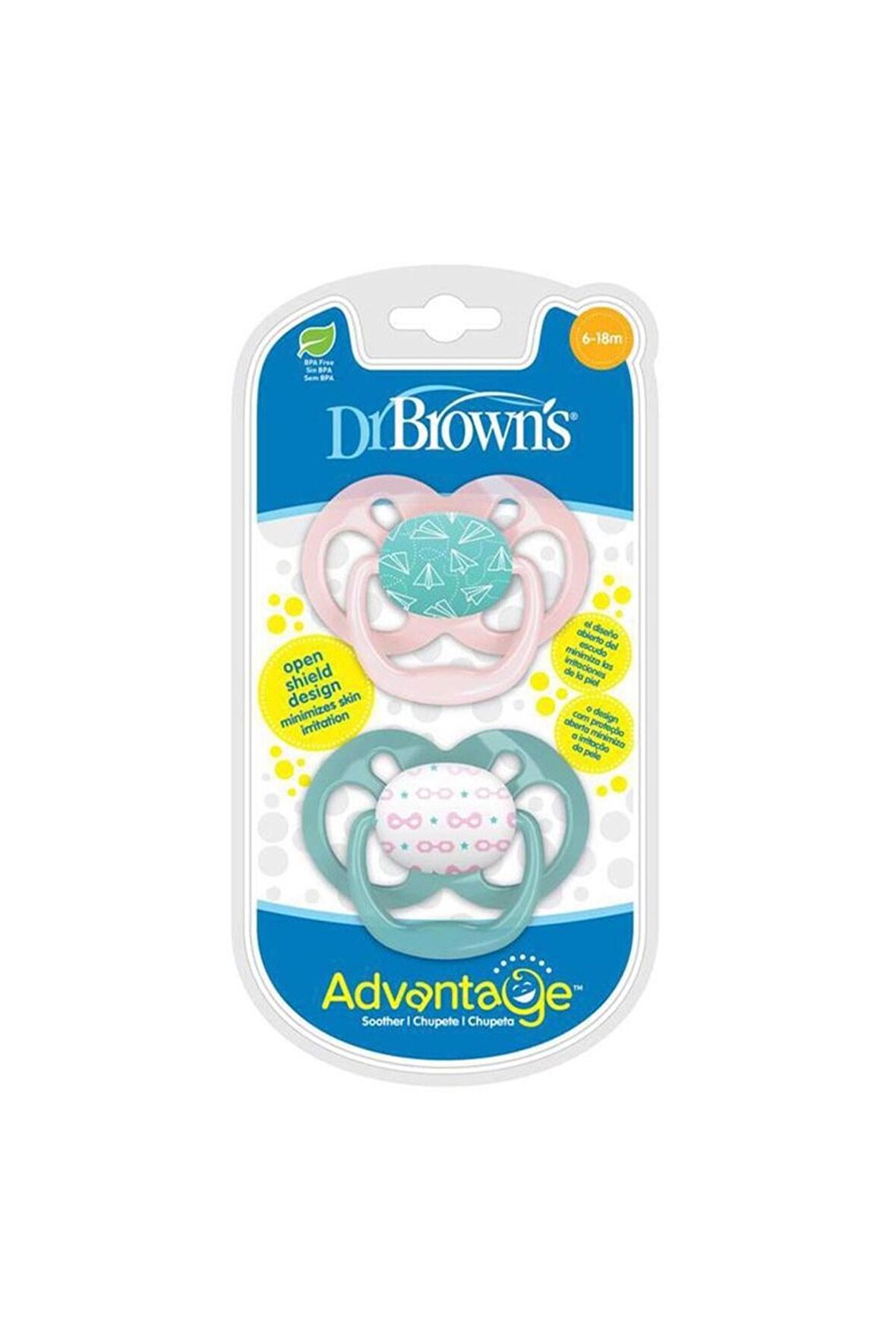 Dr. Brown's Advantage Emzik 2. Evre Pembe İkili Pa