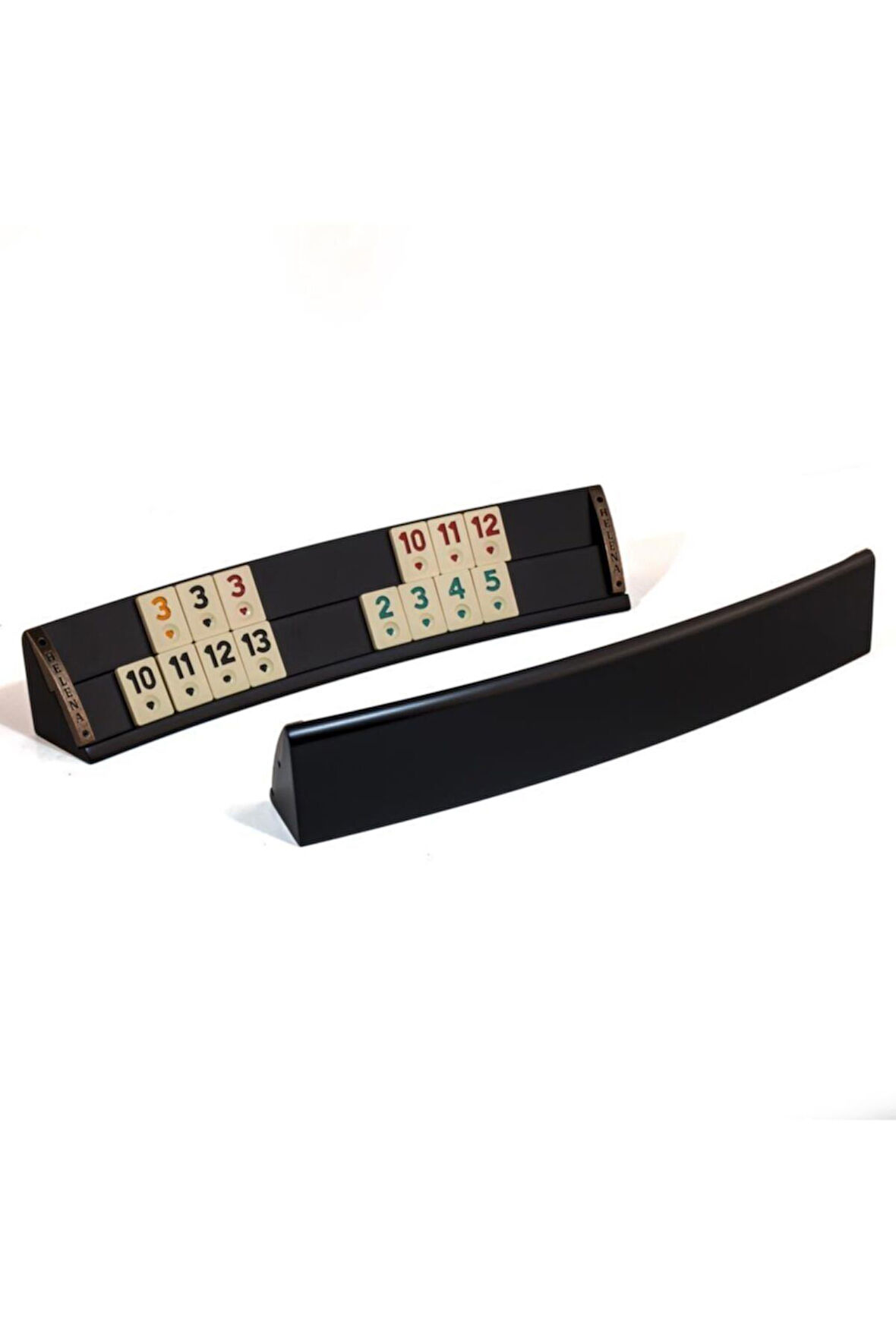 Helena Wood Art Elliptic Siyah Oval El Yapımı Masif Ahşap Okey Takımı