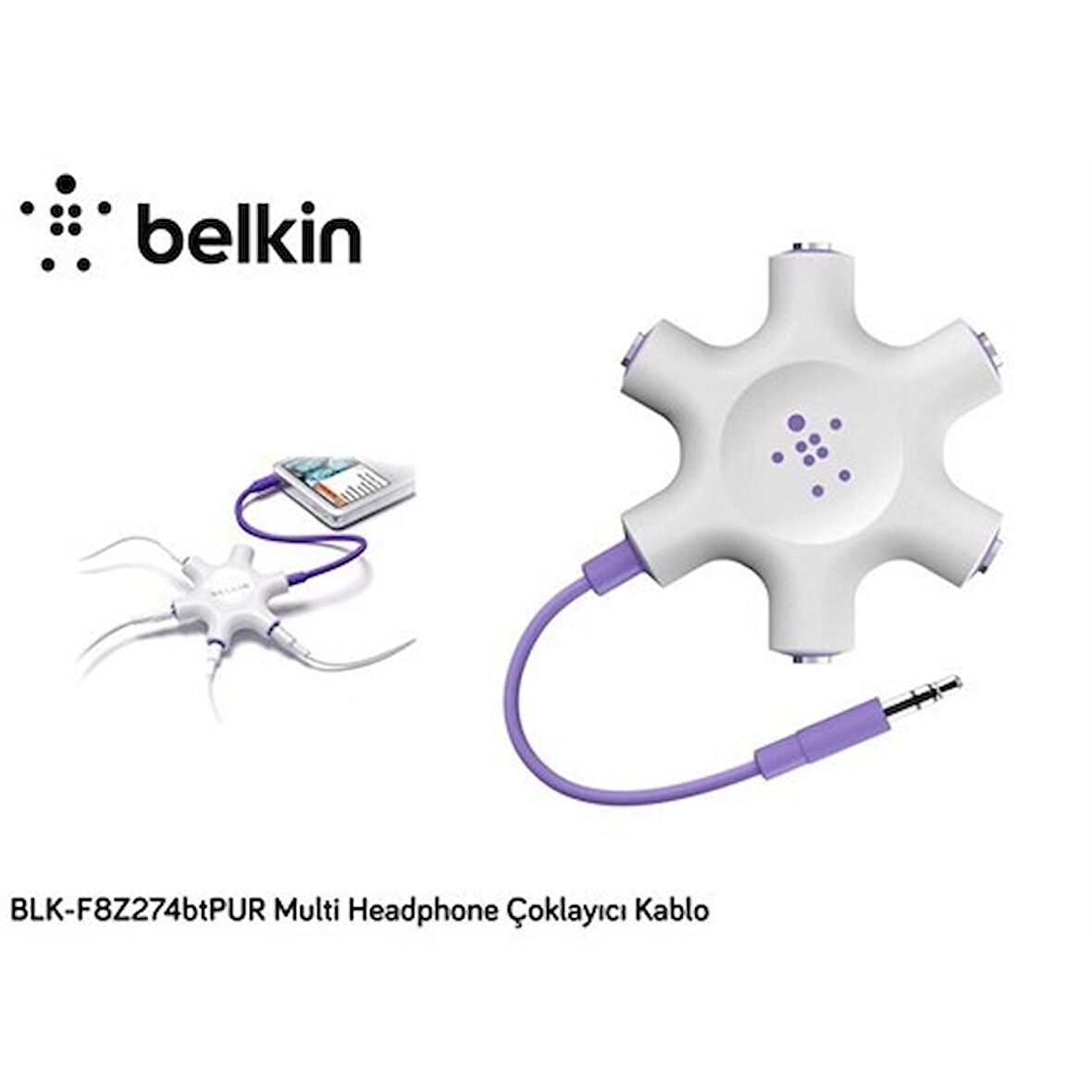 Belkin Blk-F8z274btpur Multi 1x5 Headphone Çoklayıcı Kablo