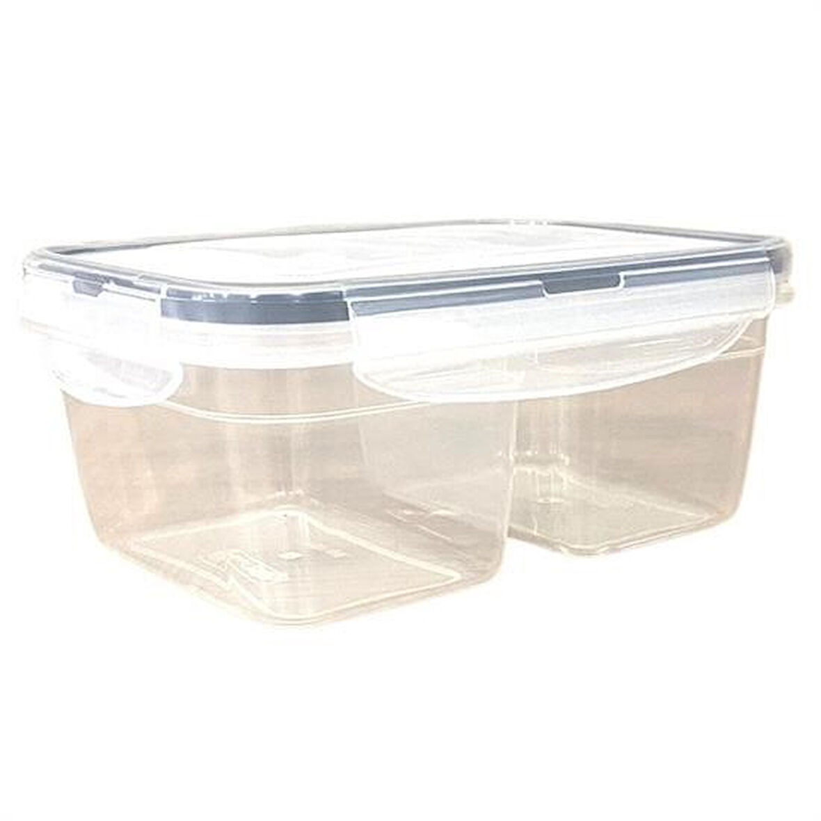 By Nevser® 2 Bölmeli 0,45+0,45 Litre Kilitli Kapaklı Erzak Saklama Kabı LC-524