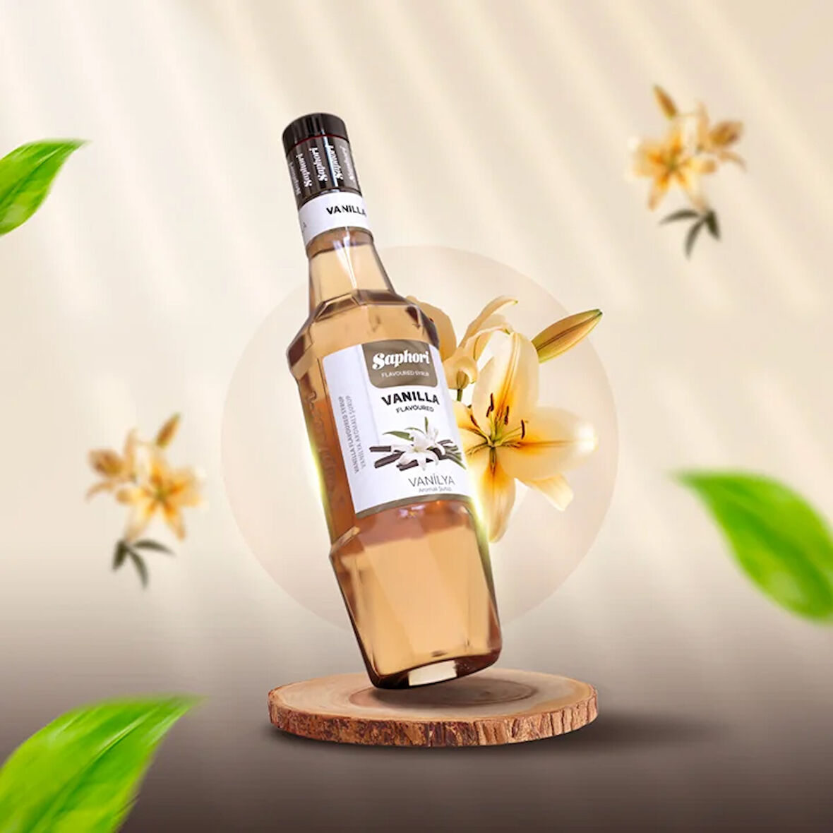 Saphori Vanilya Aromalı Kokteyl Şurubu Vanilya Şurubu 700 ML