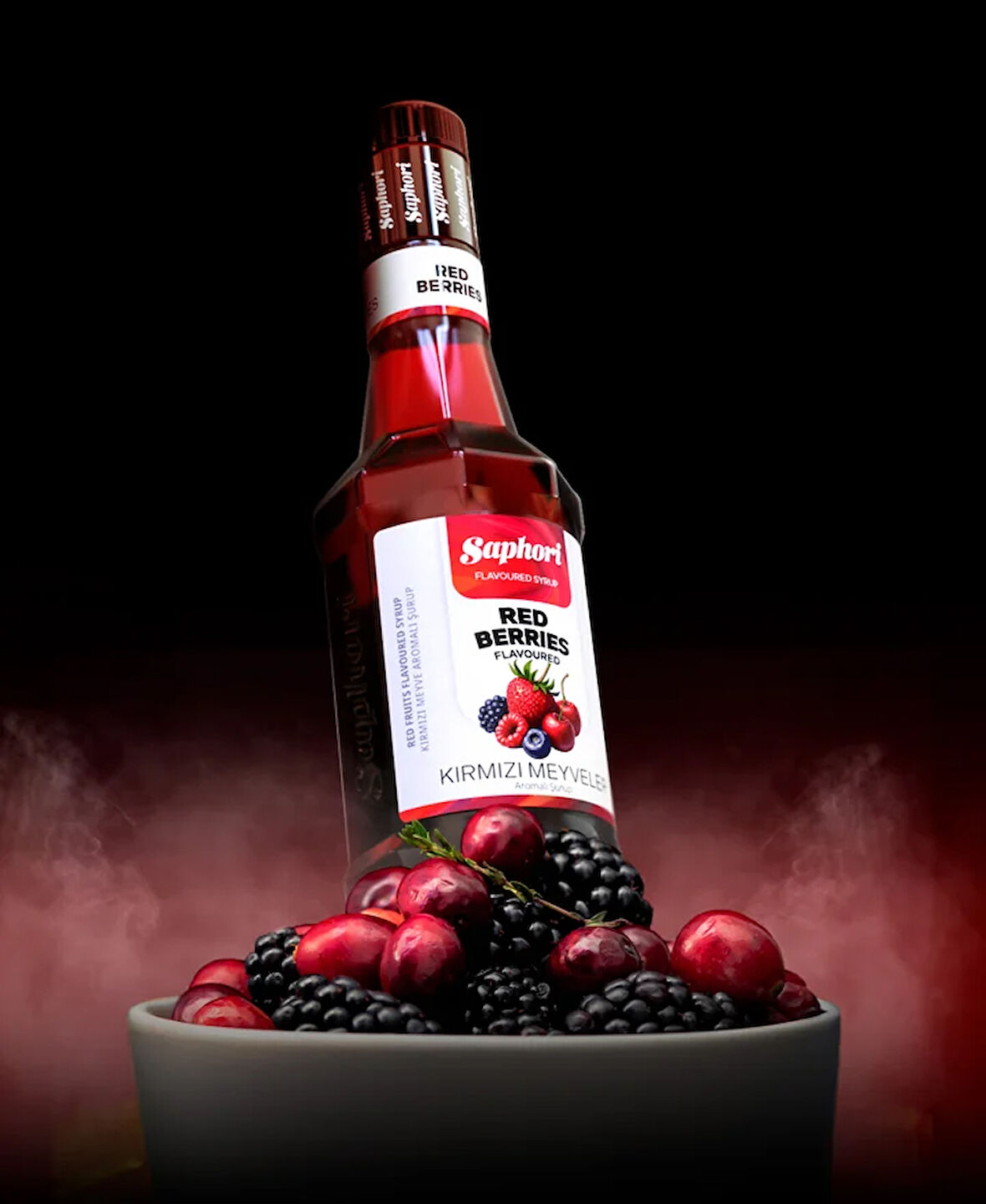 Saphori Kırmızı Meyveler Aromalı Kokteyl Şurubu Kırmızı Meyveler Şurubu 700 ML