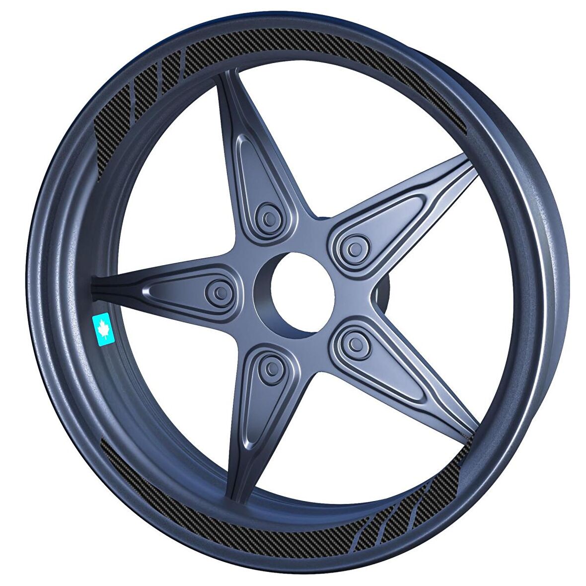 Moto GP İç Jant Şeridi Sticker Reflektif & Floresan Renkler Çınar Extreme  Siyah Karbon Fiber