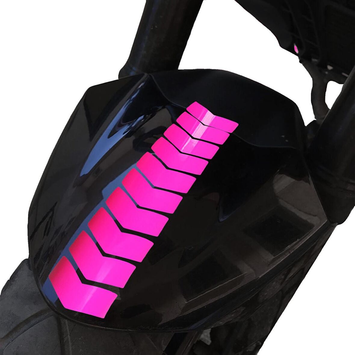 Ok Tasarımlı Gül Pembesi Çamurluk Kask Sticker Çınar Extreme 