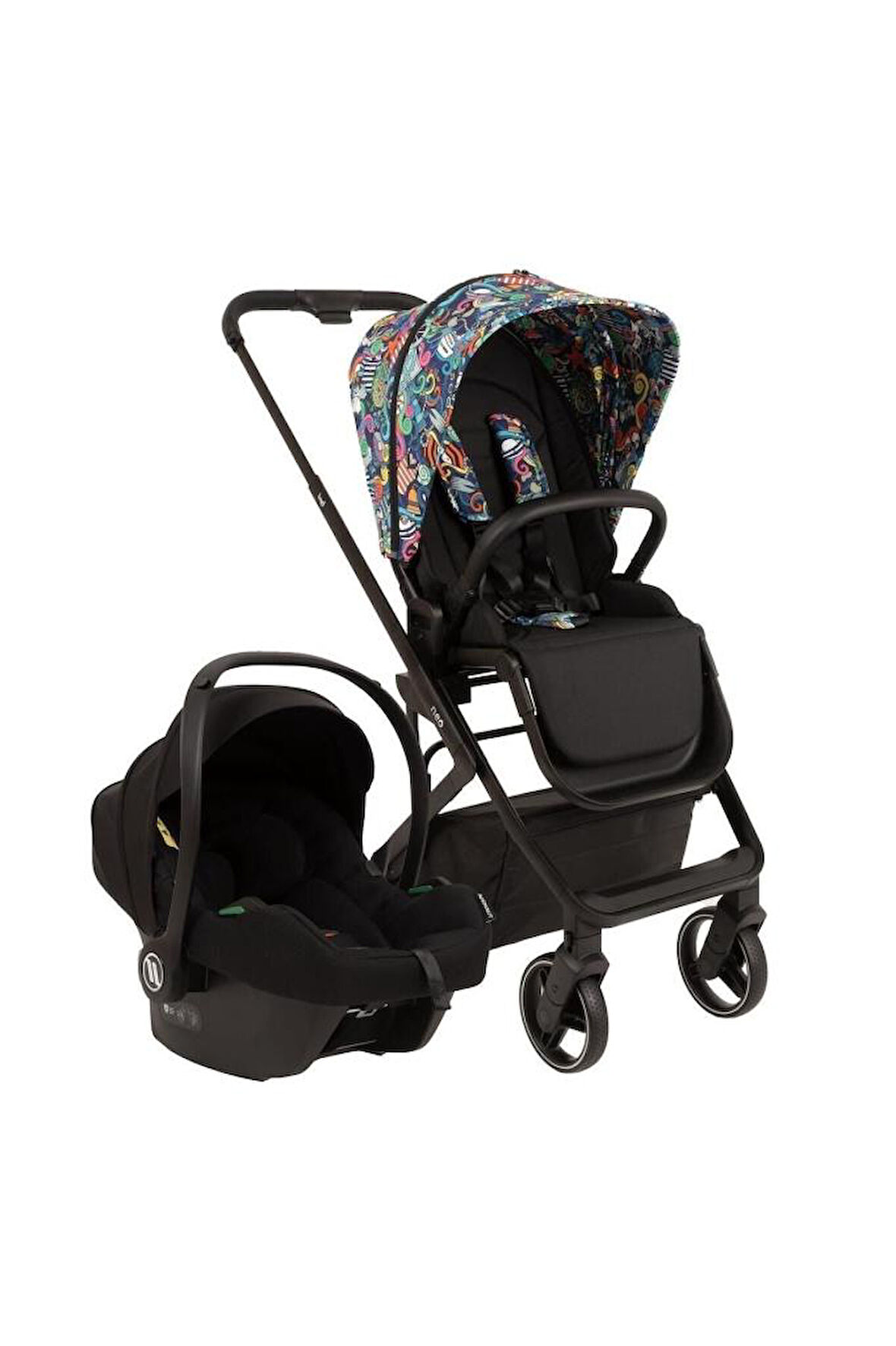 Neo Black Travel Sistem Bebek Arabası Multicolor